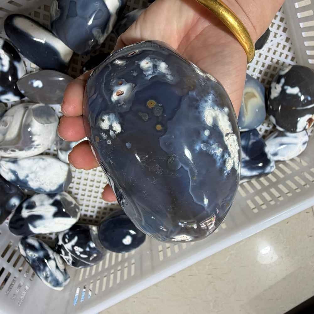 22LB Rare Natural Orca Agate Quartz Crystal Mineral Specimen Reiki Healing