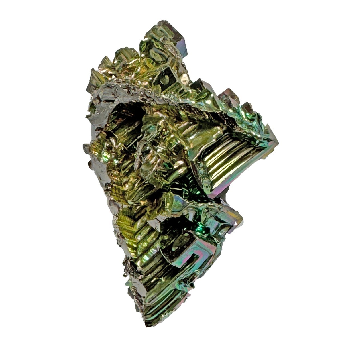 Bismuth Crystal Wire Wrap Bi STEM Education Crystal Grid Rainbow Y986