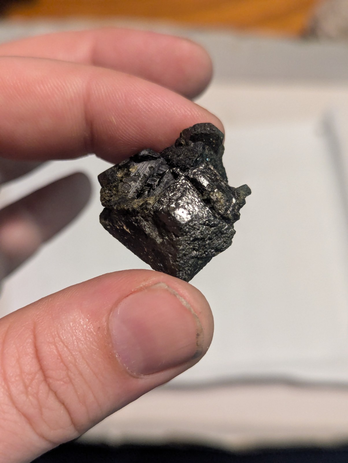 Funky Epidote Crystal Magnetite Pseudomorph Cluster Specimen
