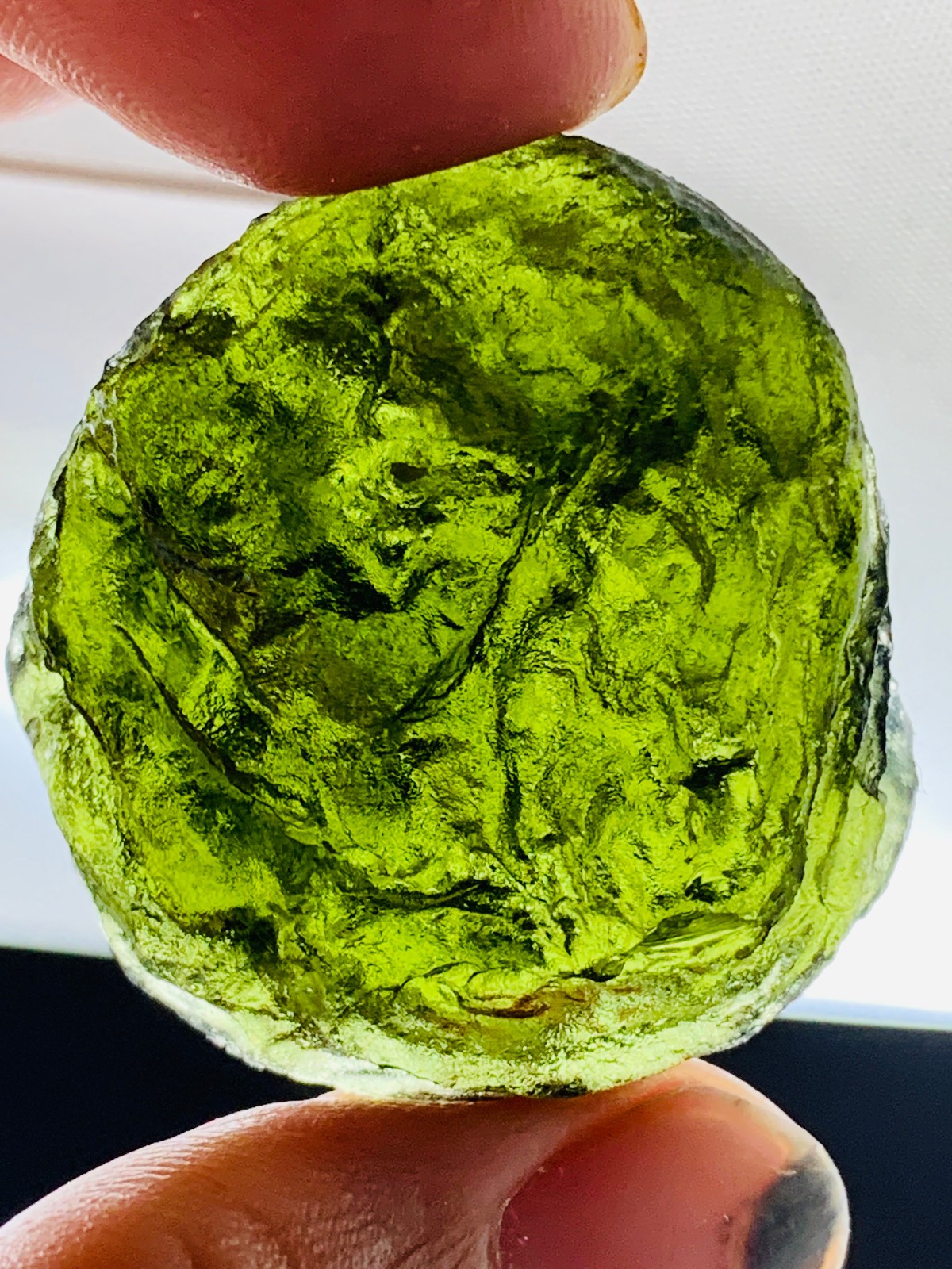 TOP Moldavite Raw Moldavite Crystal from Czech Republic PICcertificate 90CT