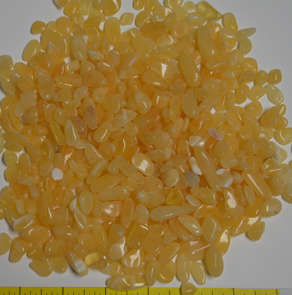 CALCITE ORANGE (8-25mm) 5/16 to 1″ polished stones natural 1 lb bulk