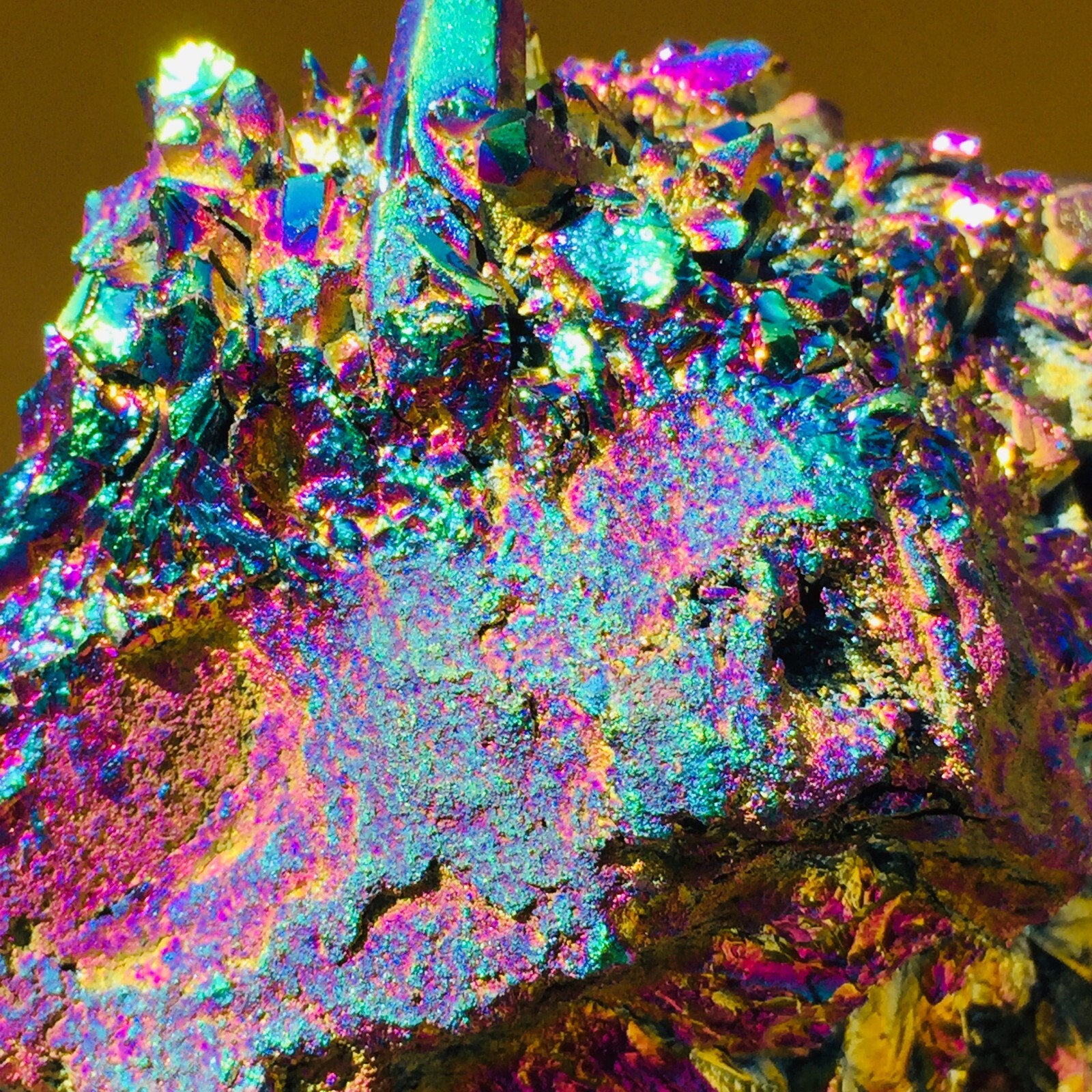 1015g Large Flaming Rainbow Quartz Titanium Crystal Cluster Specimen Healing