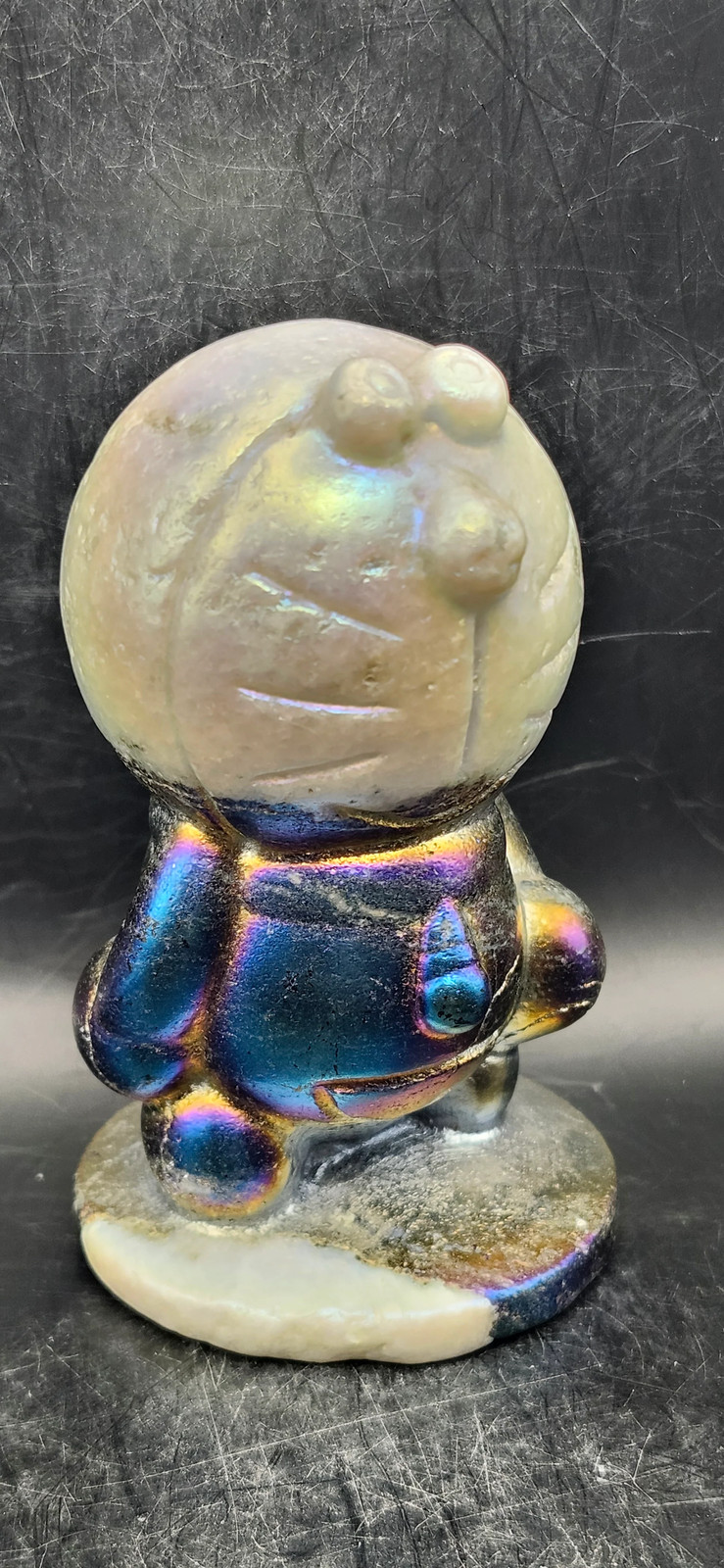 Aura quartz astronaut! 14 ounces, 4 inches tall
