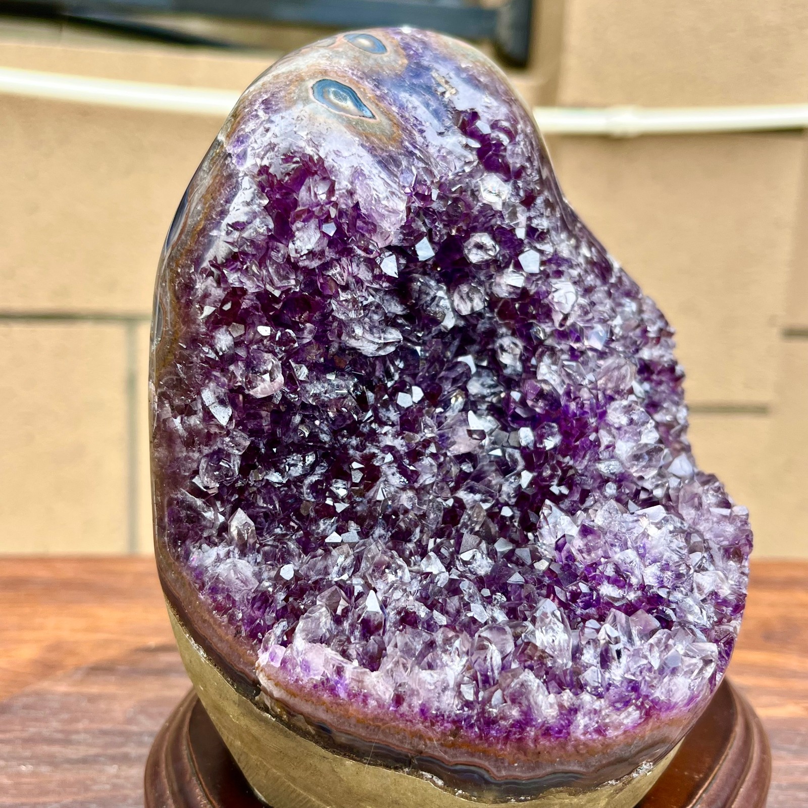 6.71LB Natural amethyst, quartz ore body Uruguayan amethyst crystal block