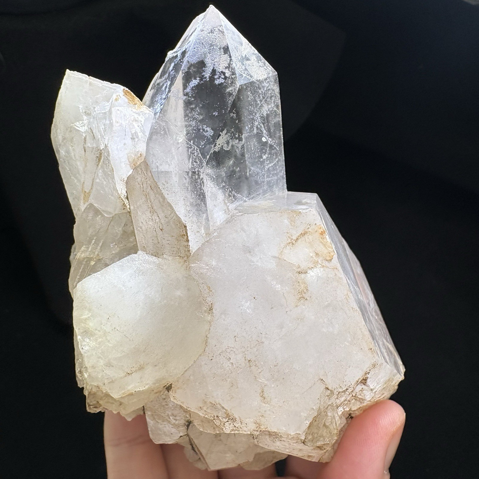 1Lb Large Quartz Cluster w/ Rainbow Natural Raw Mineral Himalayan Heal Reiki