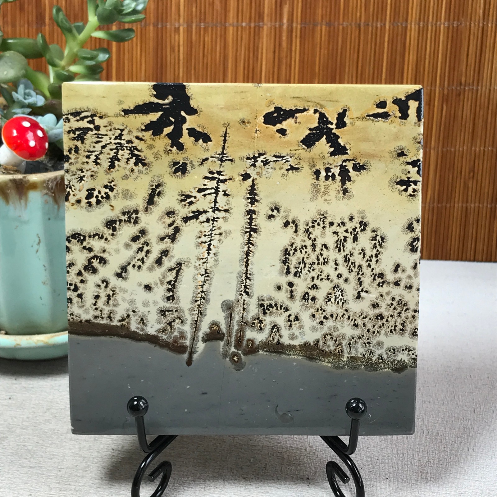 231g Natural Chinese painting stone crystal ornaments for home decoration A6865