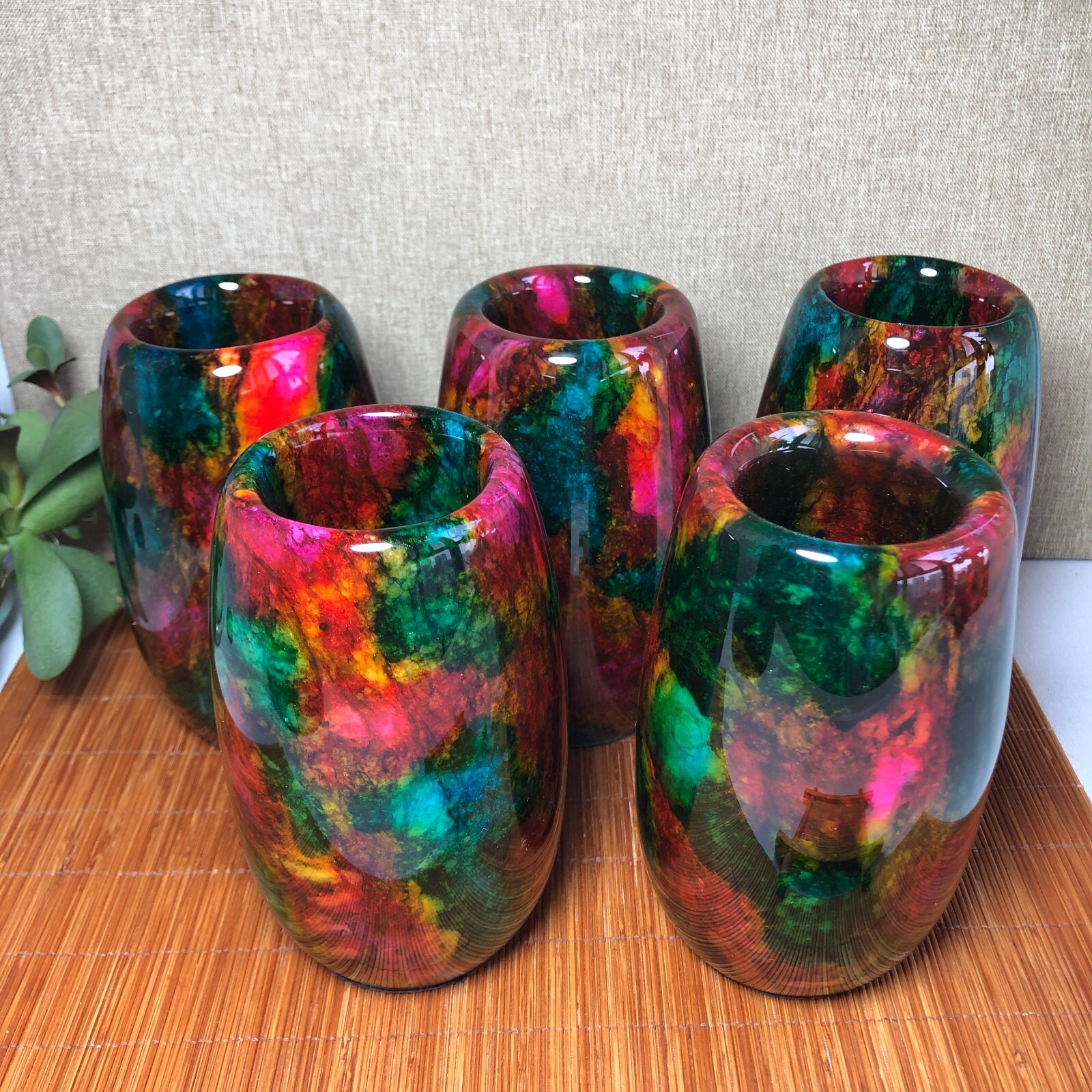 1Pcs Natural “Seven Colors Jade” vase specimen -Taiwan China 1kg 130mm