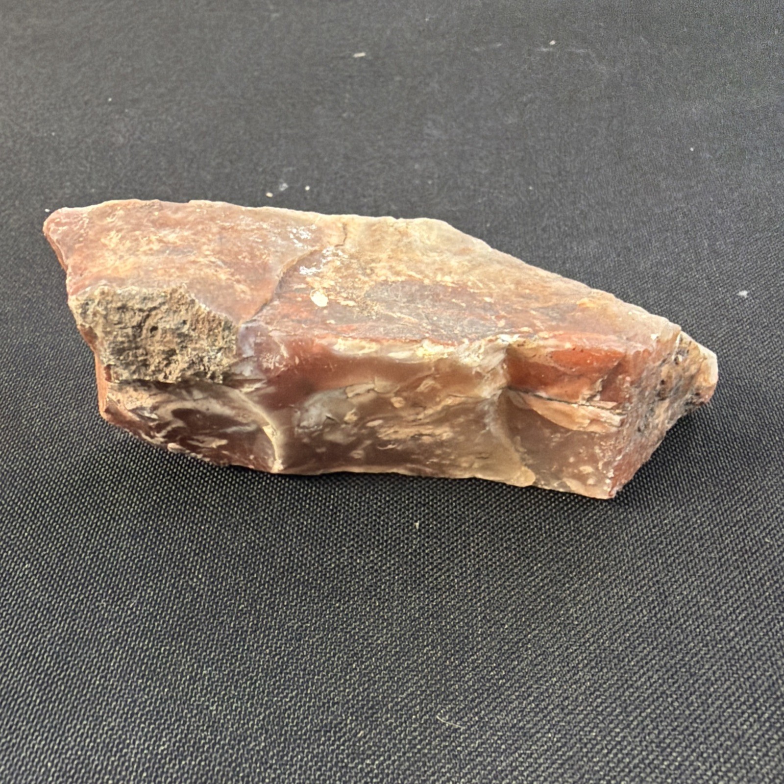 Beautiful Jasper Opaque Quartz Red Orange Uncut Natural Stone 194g G12