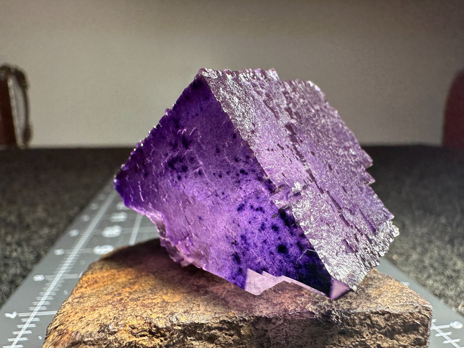 ➤Natural 1-1/4 Inch Cube PURPLE FLUORITE CRYSTAL Cave In Rock Illinois VIDEO➤032