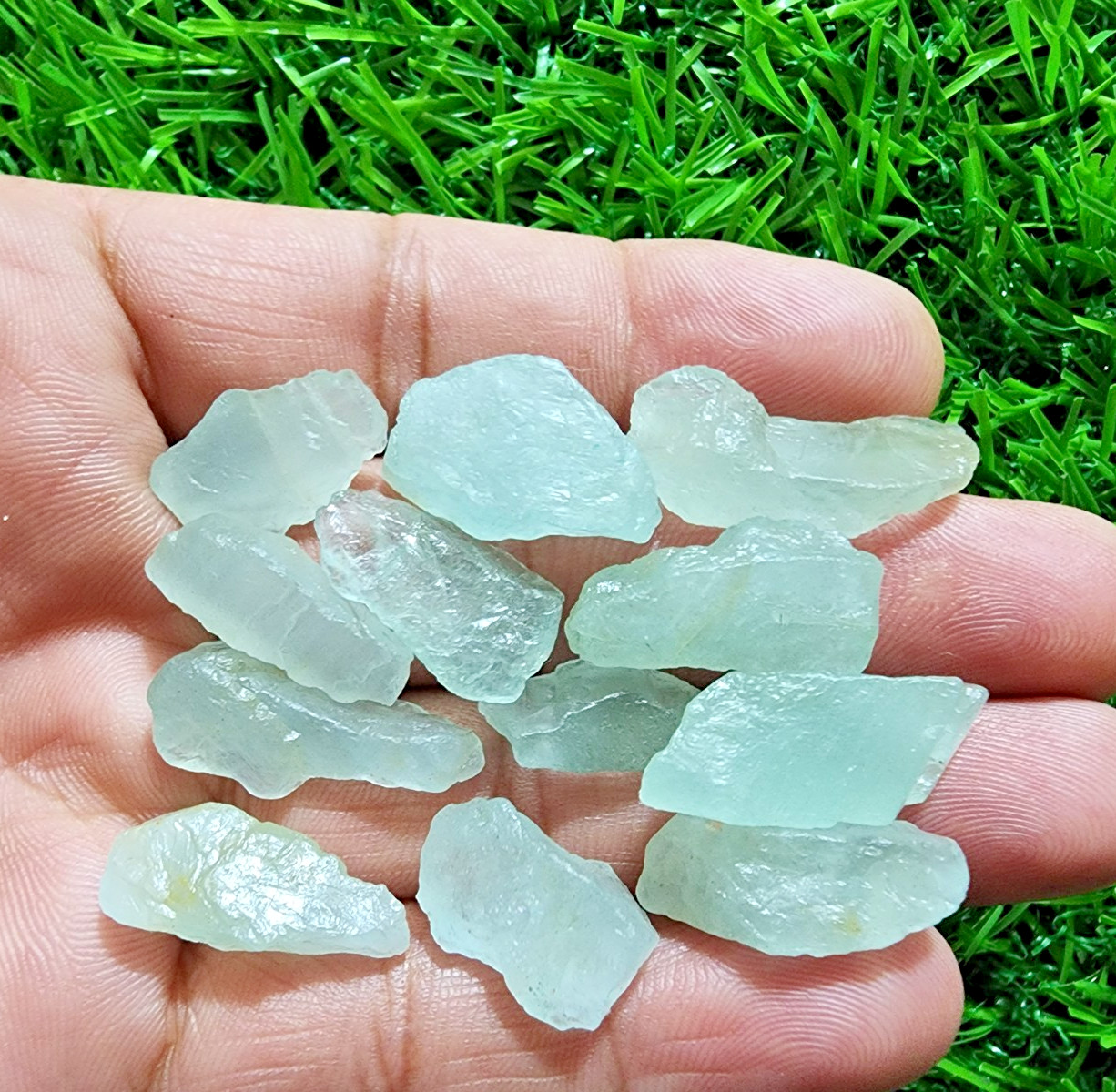 Rare Quality Aquamarine Gemstone Rough Lot 17-27 mm Aquamarine Rough Stone Bulk