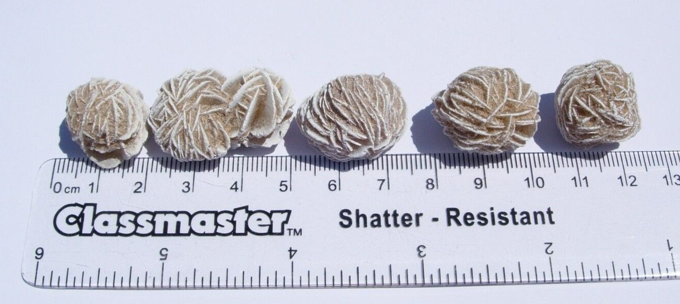 Desert Rose Stone Crystal Selenite Sand Lot of 5 pieces 33.43 grams #1