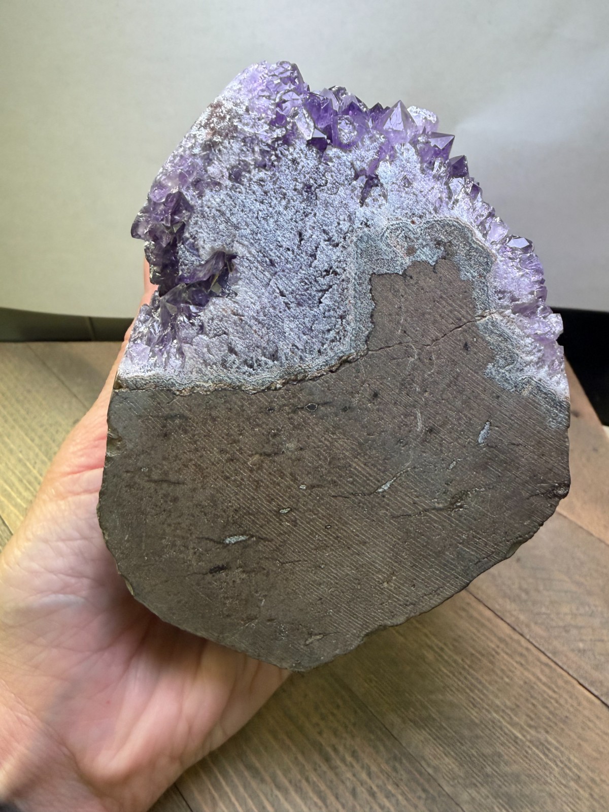 Uruguayan Amethyst Cluster 4lb 1.5oz 7.25″ Cut Base Free-Standing One of a Kind