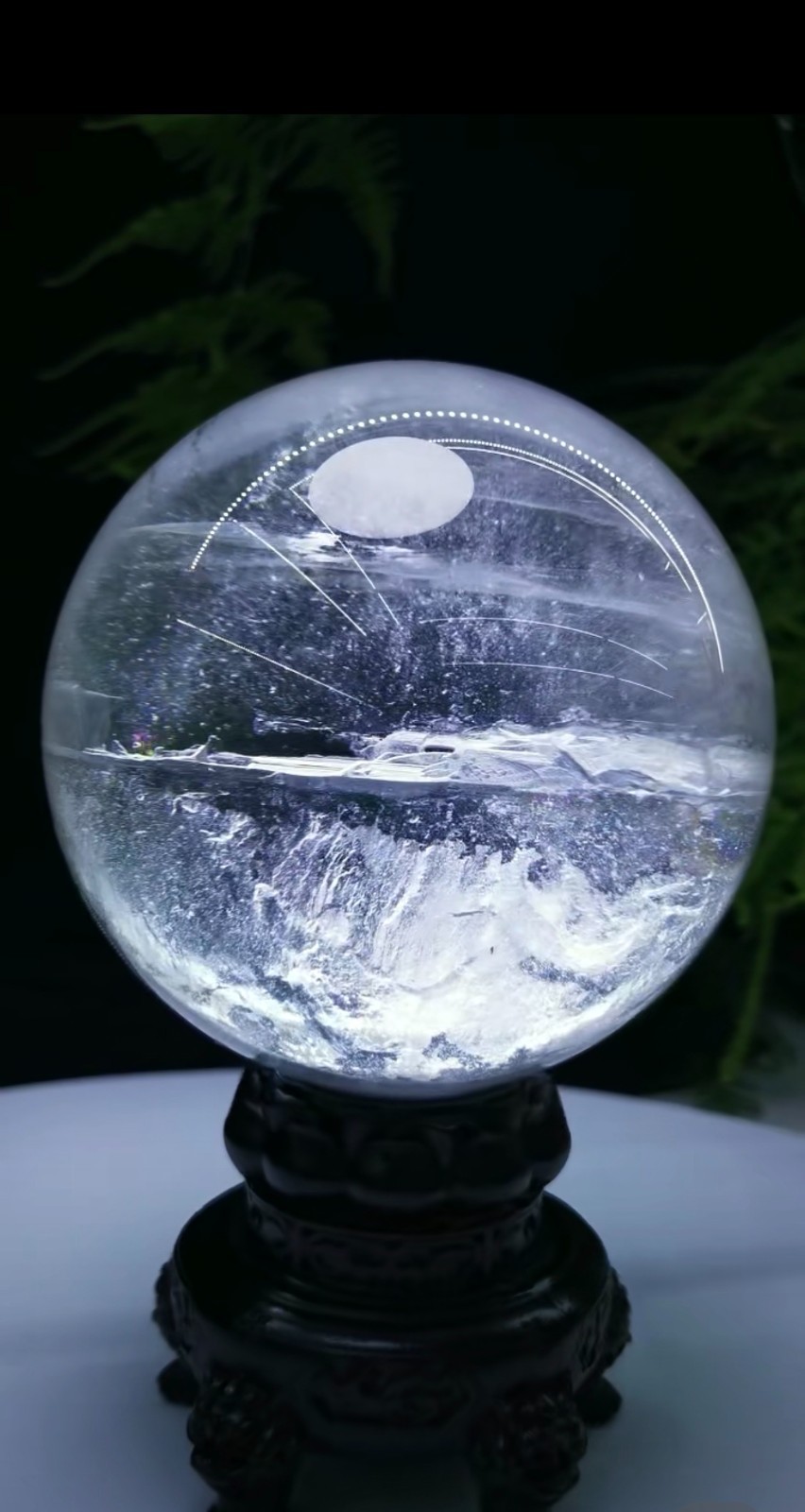 5lb Top Natural Rainbow Clear Quartz Sphere Crystal Ball Reiki Heal Energy Gem