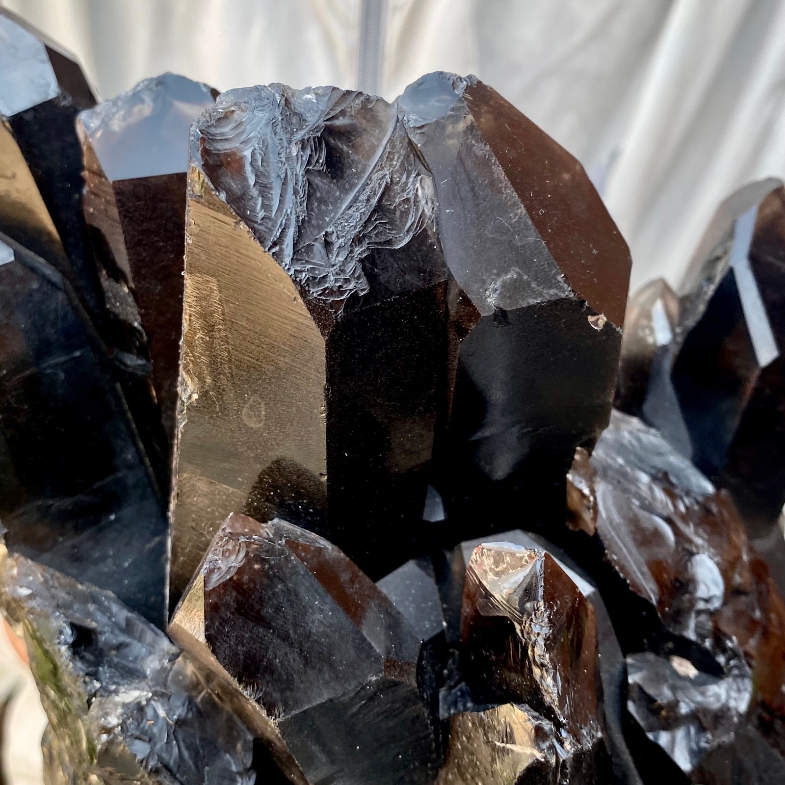 7LB Natural Tea black Crystal quartz Cluster Mineral Specimen Healing reiki