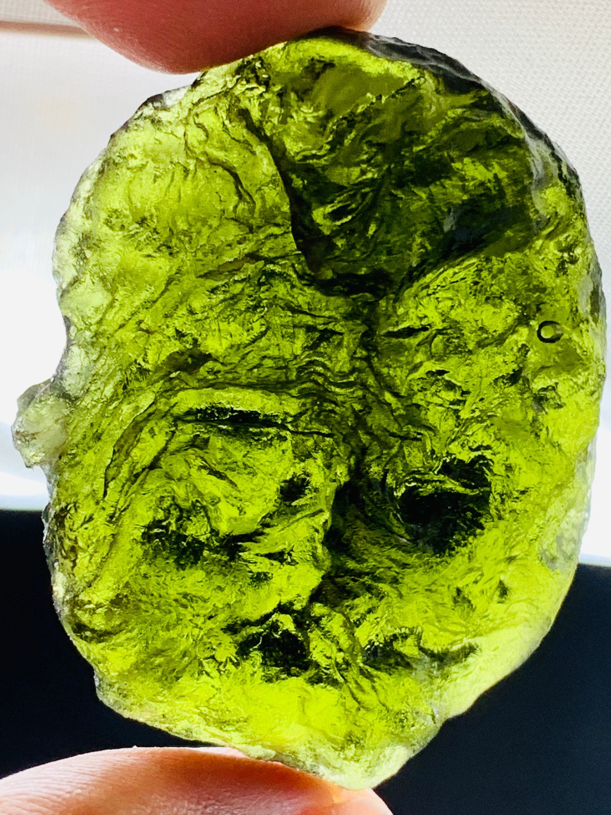 TOP Moldavite Raw Moldavite Crystal from Czech Republic PICcertificate 115CT