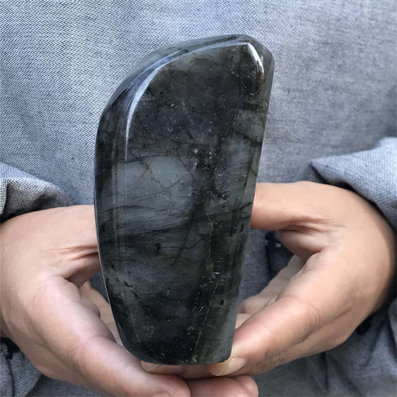 890g Natural Labradorite Quartz Crystal Spectrolite Mineral Reiki healing