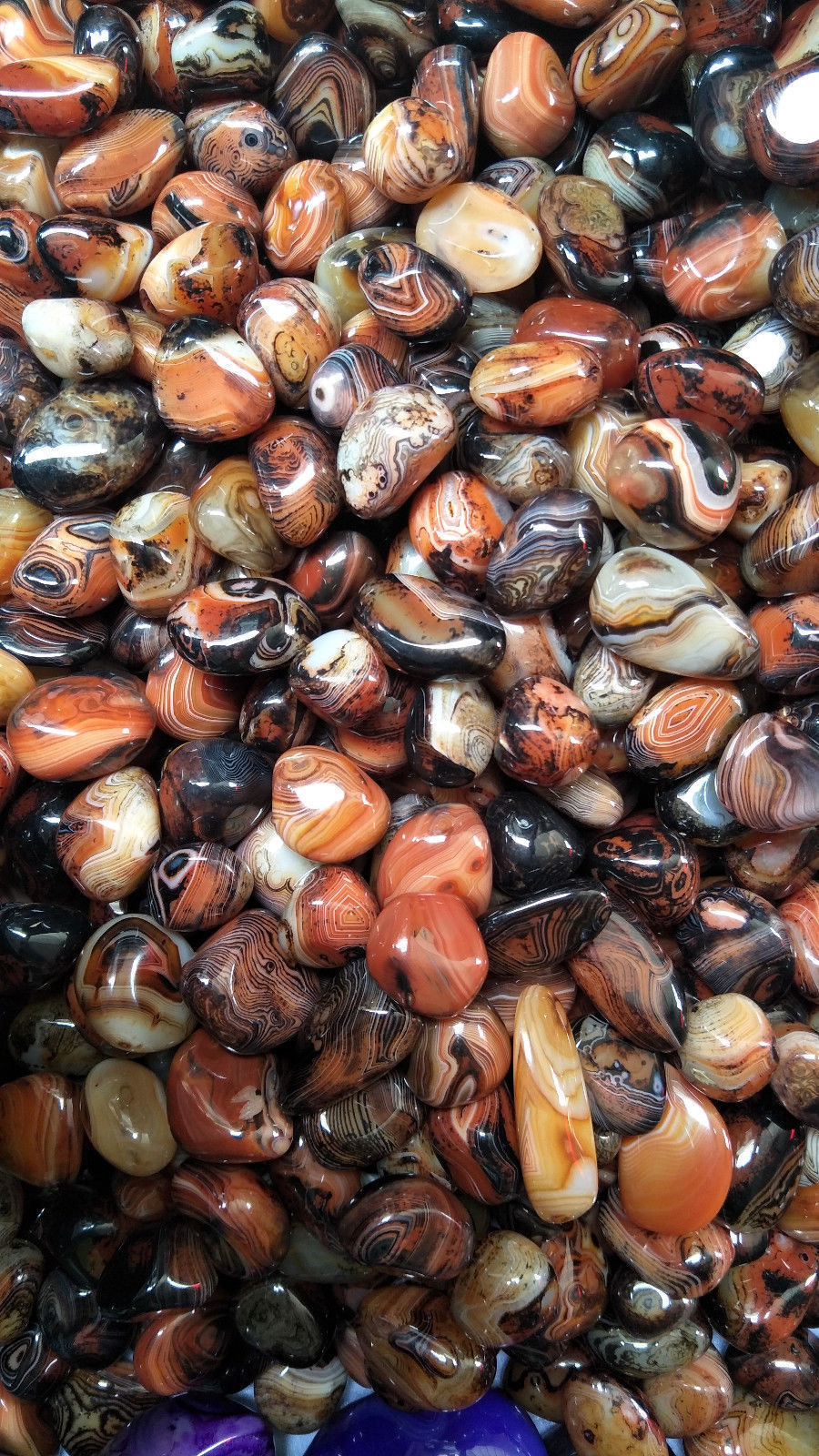 500g Madagascar Banded Agate Alarge Tumbled Beautiful Patterns Randomly Send