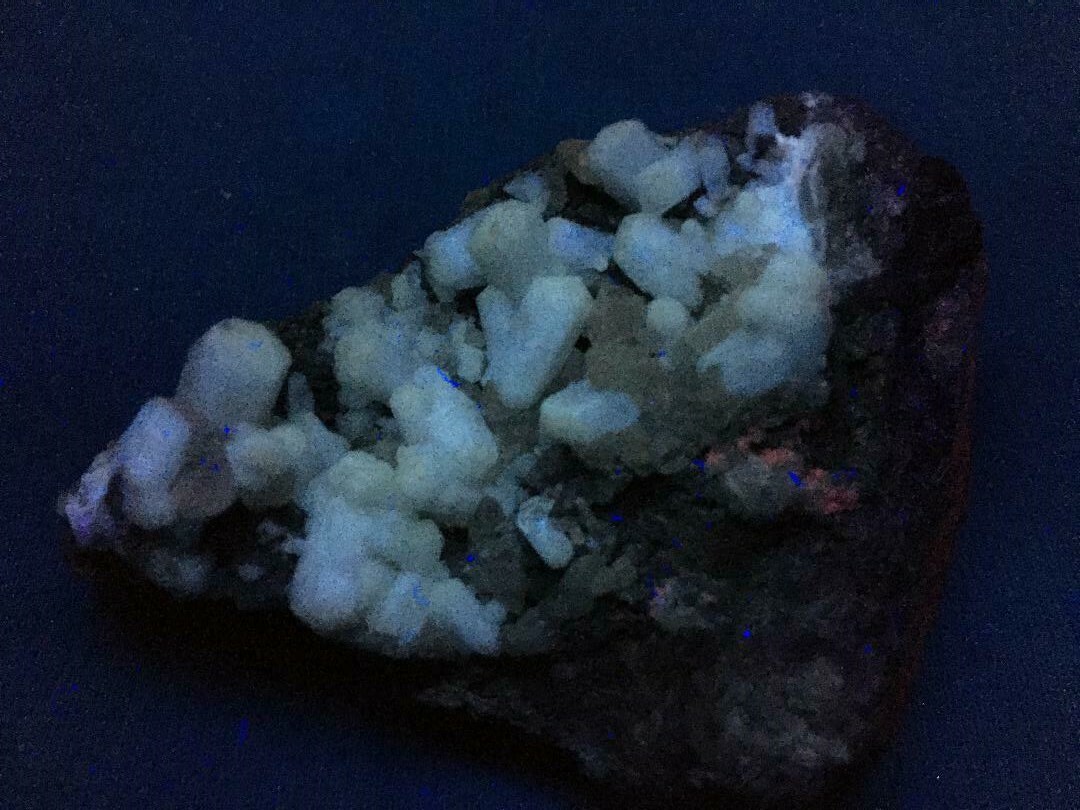 KB: BRIGHT SW FL. WHITE/CREAM TARNOWIZITE XLS. FROM TOUISSIT, MOROCCO