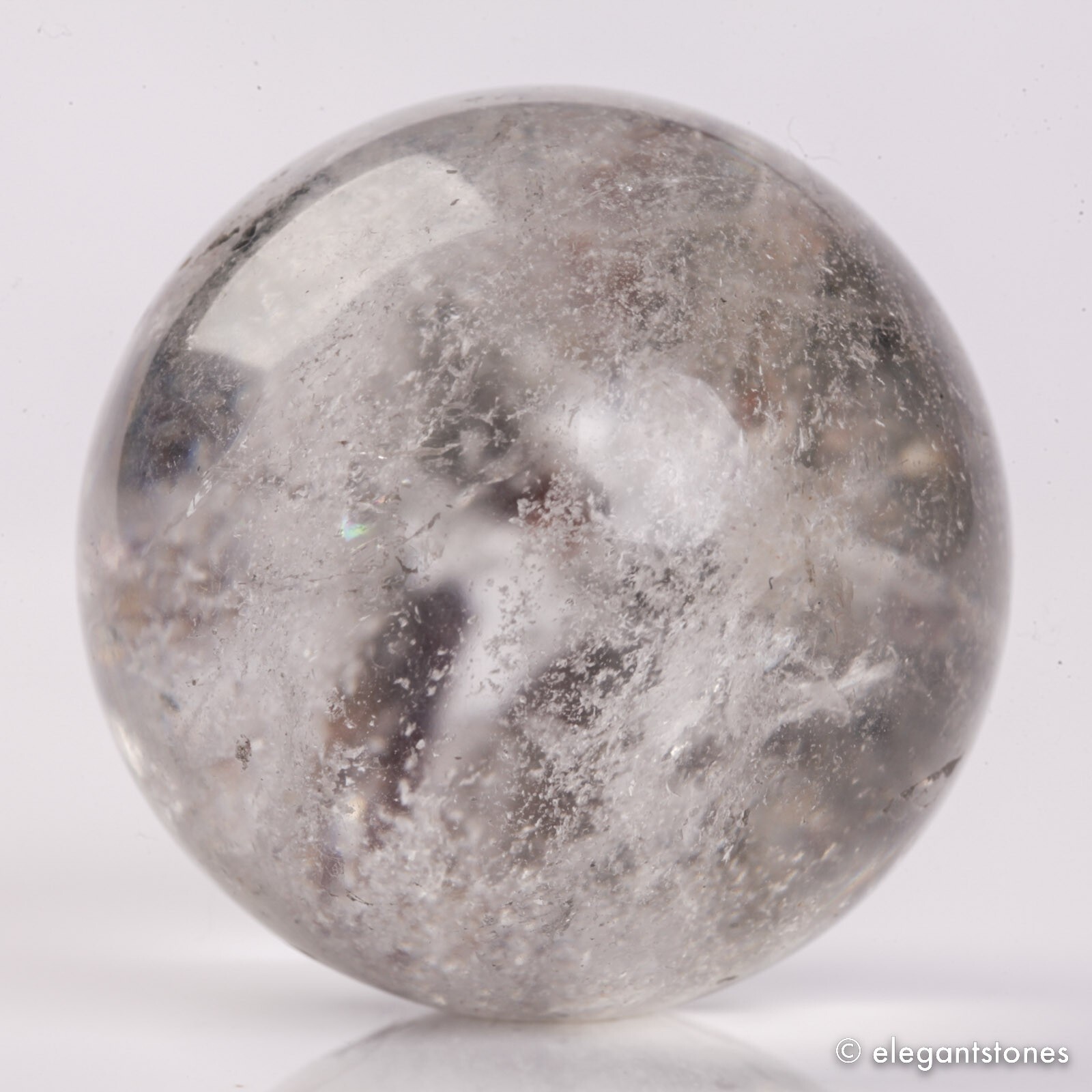 64g36mm Natural Garden/Phantom/Ghost/Lodolite Quartz Crystal Sphere Healing Ball
