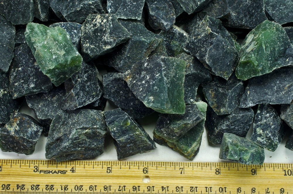 1/4 lb Green Serpentine Rough Stones – Natural Crystal Mineral Rock Tumbling