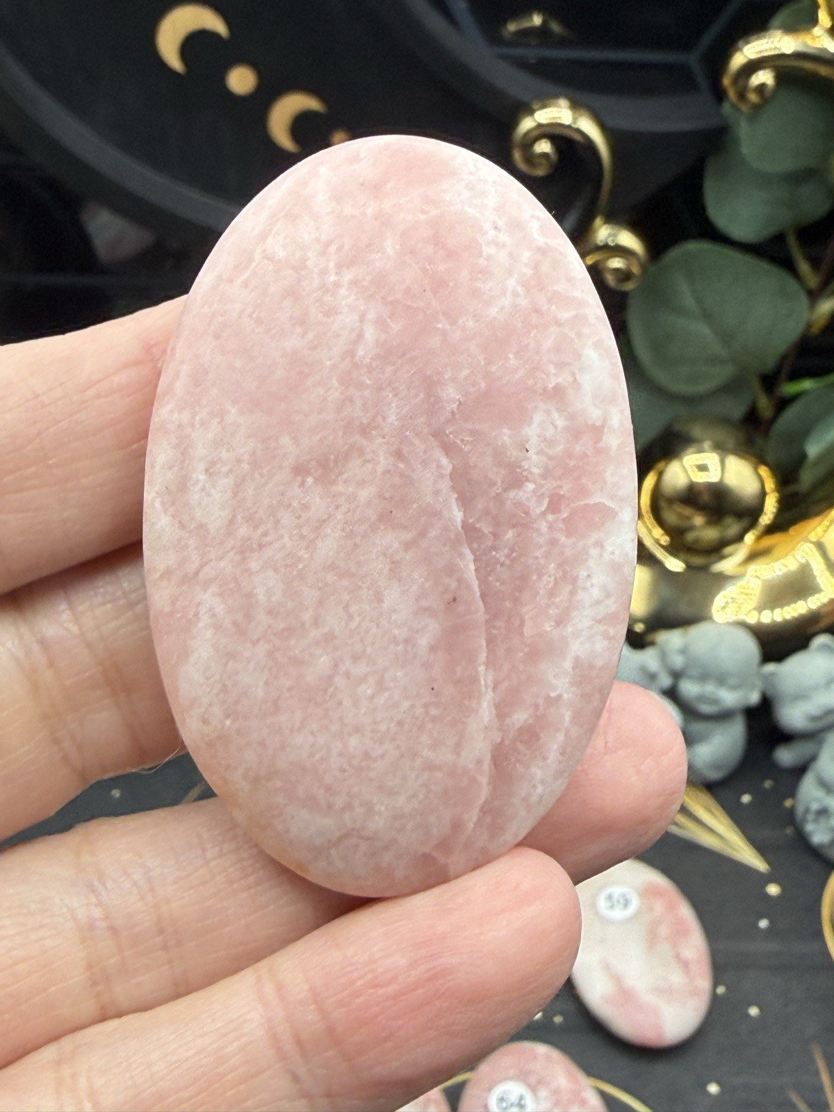 Natural Pink Opal Smooth raw finish Palmstones pocket stone Free shipping