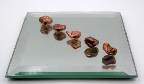 Native Natural Copper Nuggets, Caledonia Mine, Michigan, 5 Pieces, .573 Ounces