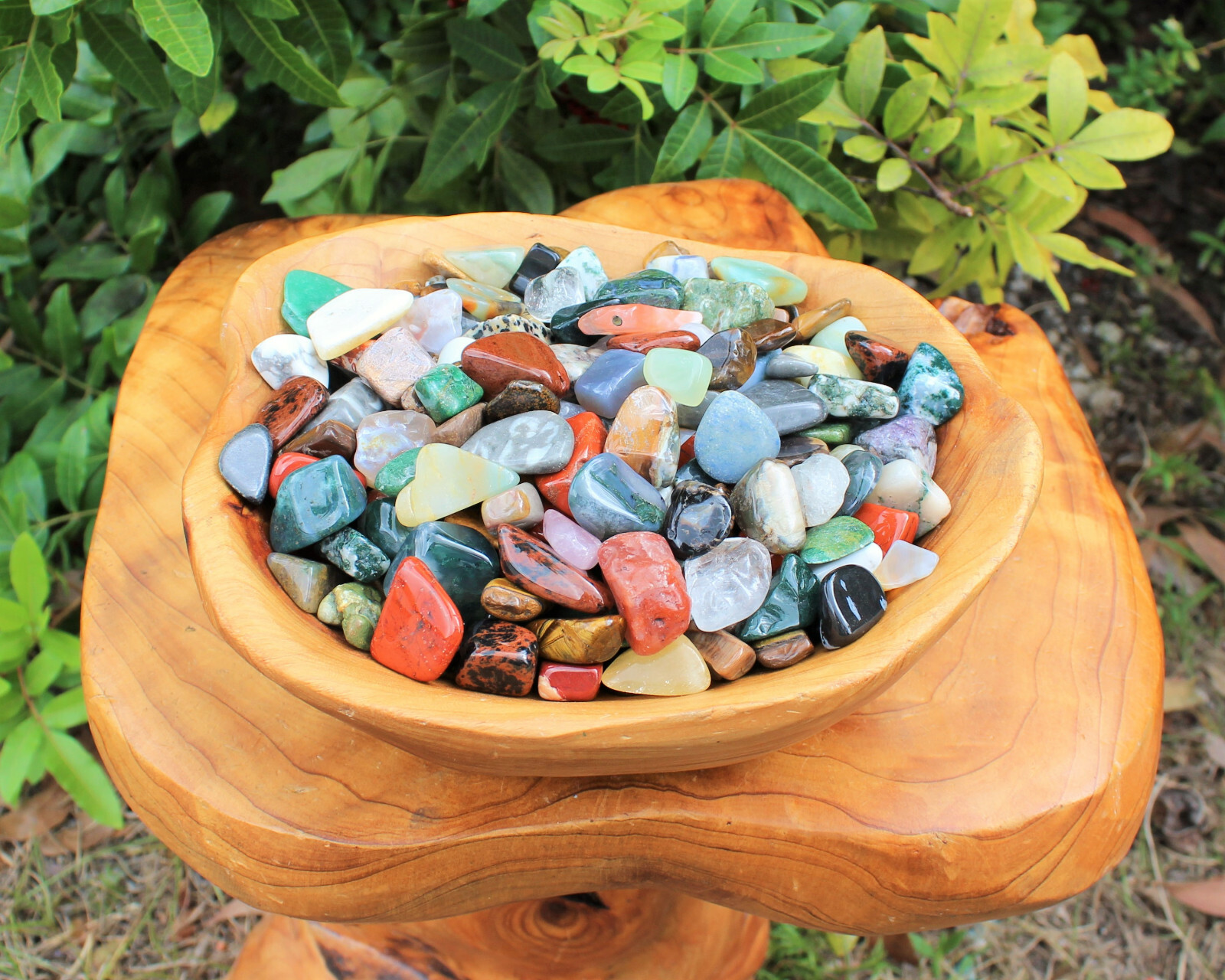 Assorted Mixed Tumbled Stones 2 lb Wholesale Bulk Lot SMALL (About 200)