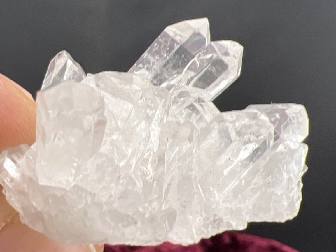 Natural Clear Lemurian Quartz Crystal Cluster Minas Gerais, Brazil 18 grams