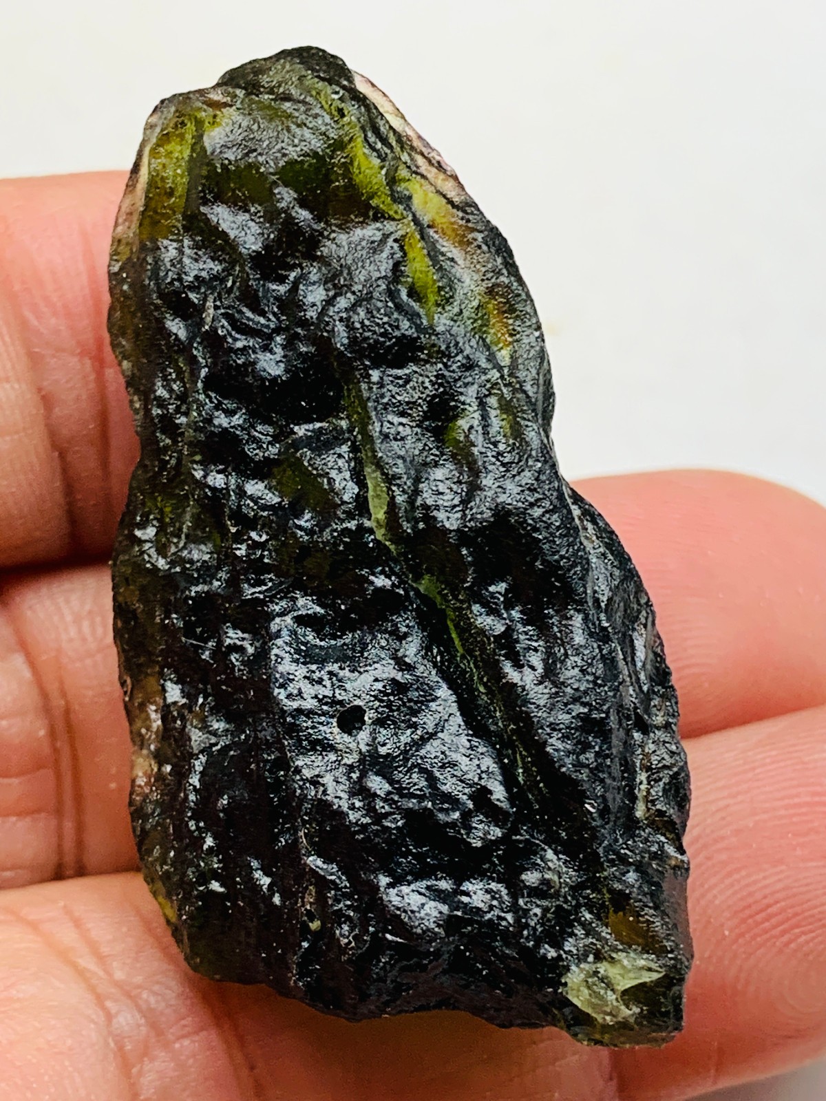 TOP Moldavite Raw Moldavite Crystal from Czech Republic PICcertificate 90CT