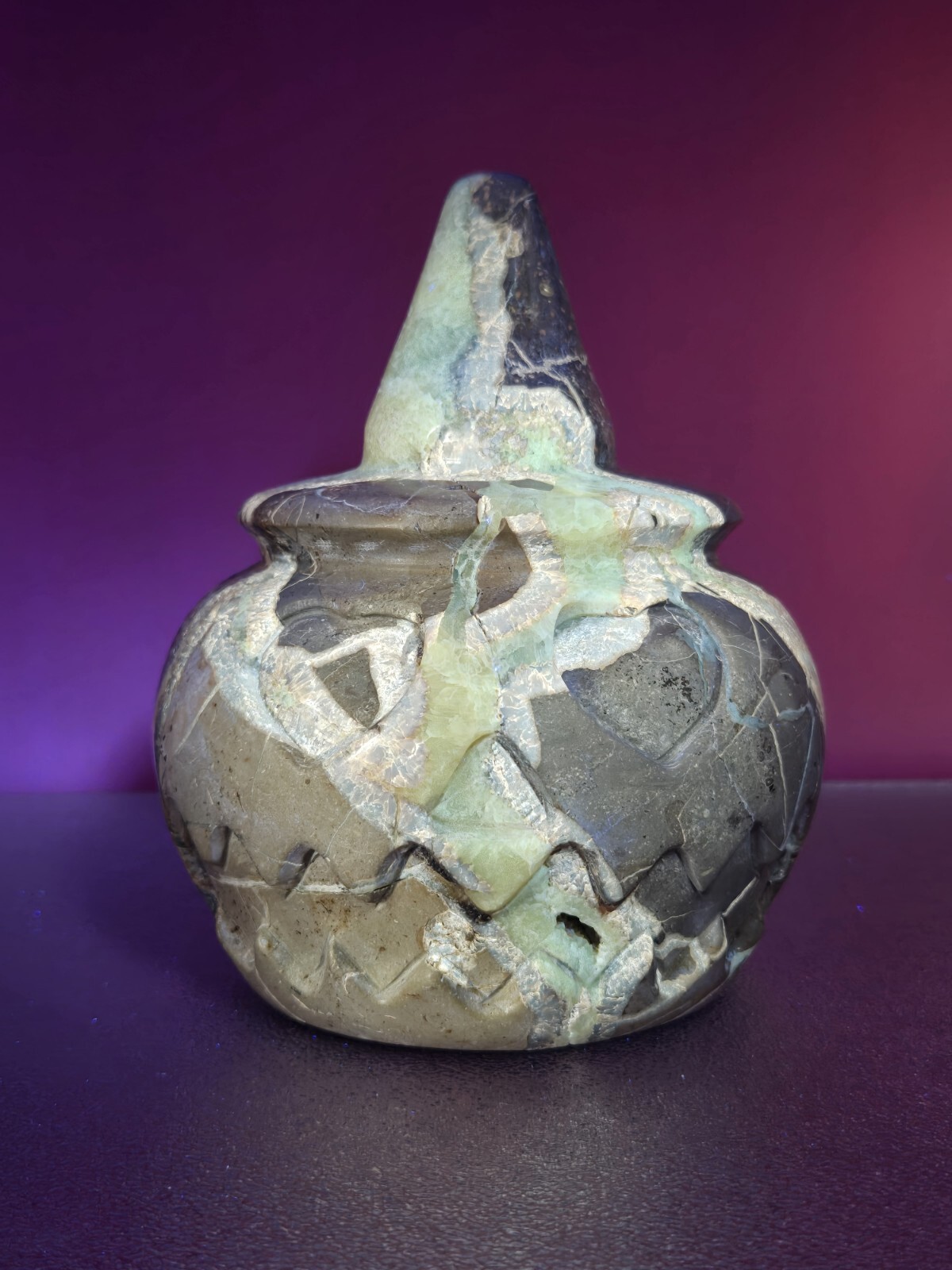 Natural Dragon Septarian Pumpkin Quartz Crystal UV Reactive Reiki Healing 5+LB