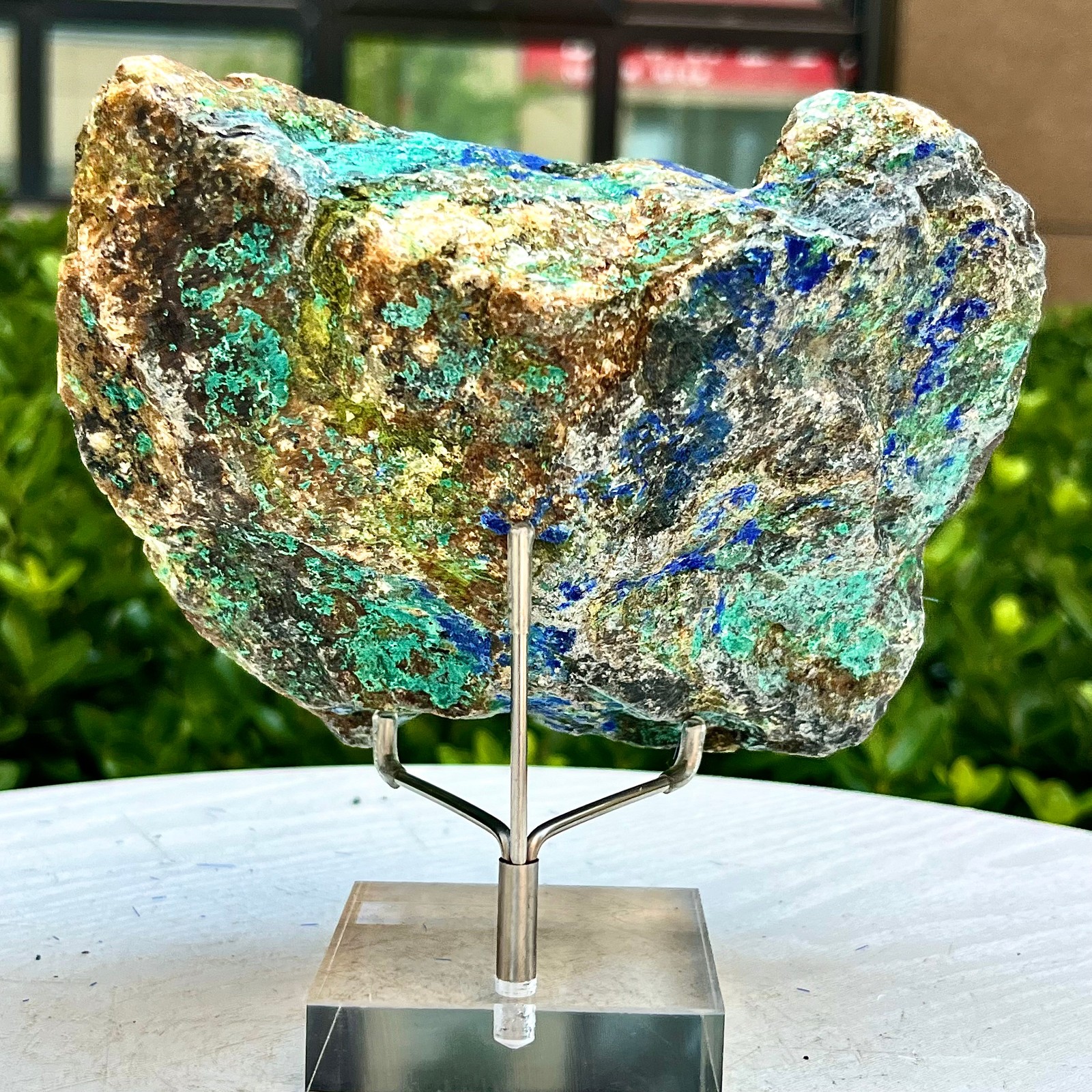 2.93LB Blue Natural Goethite Crystal Quartz Energy Ore Healing Mineral Specimen
