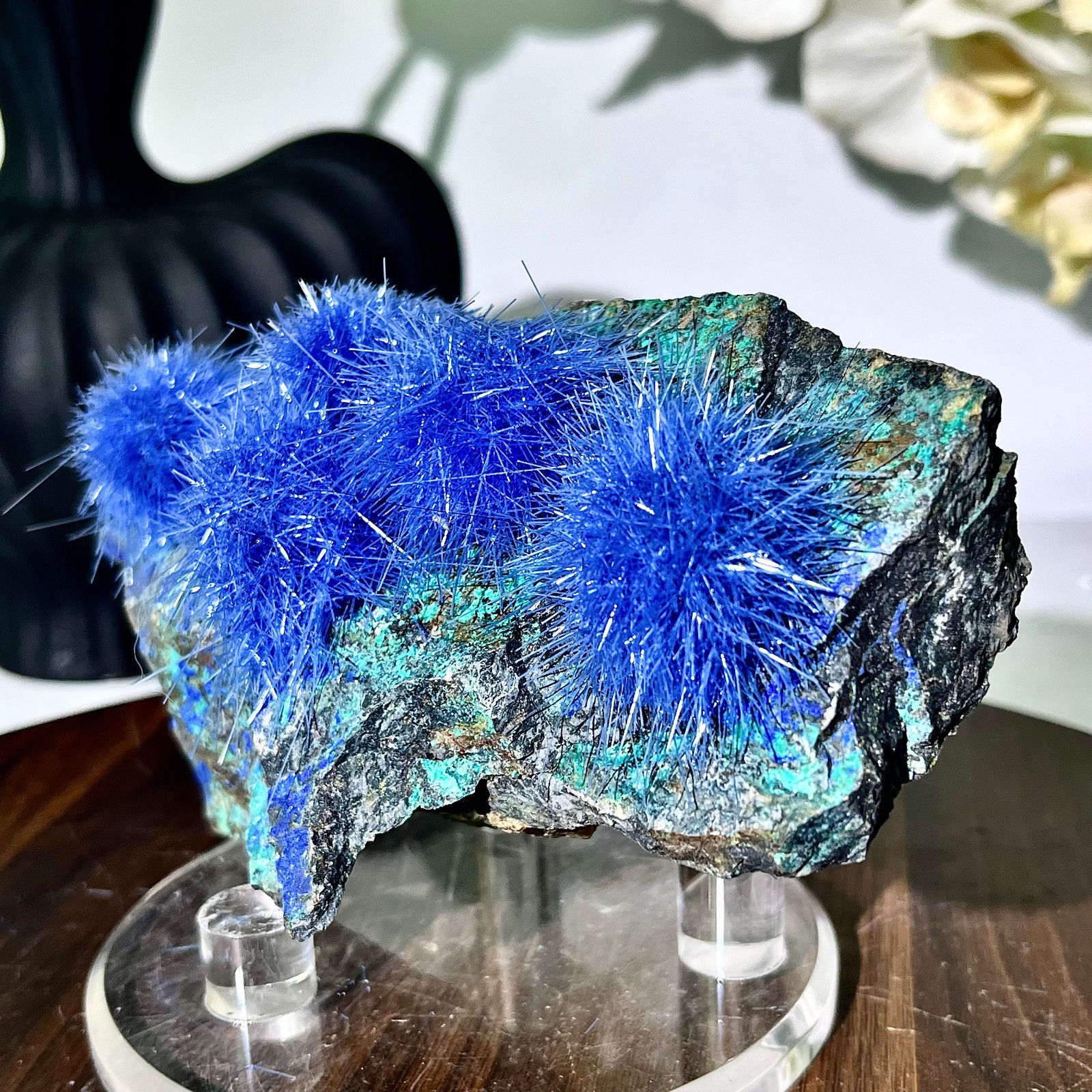 1.69LB Blue Natural Goethite Crystal Quartz Energy Ore Healing Mineral Specimen