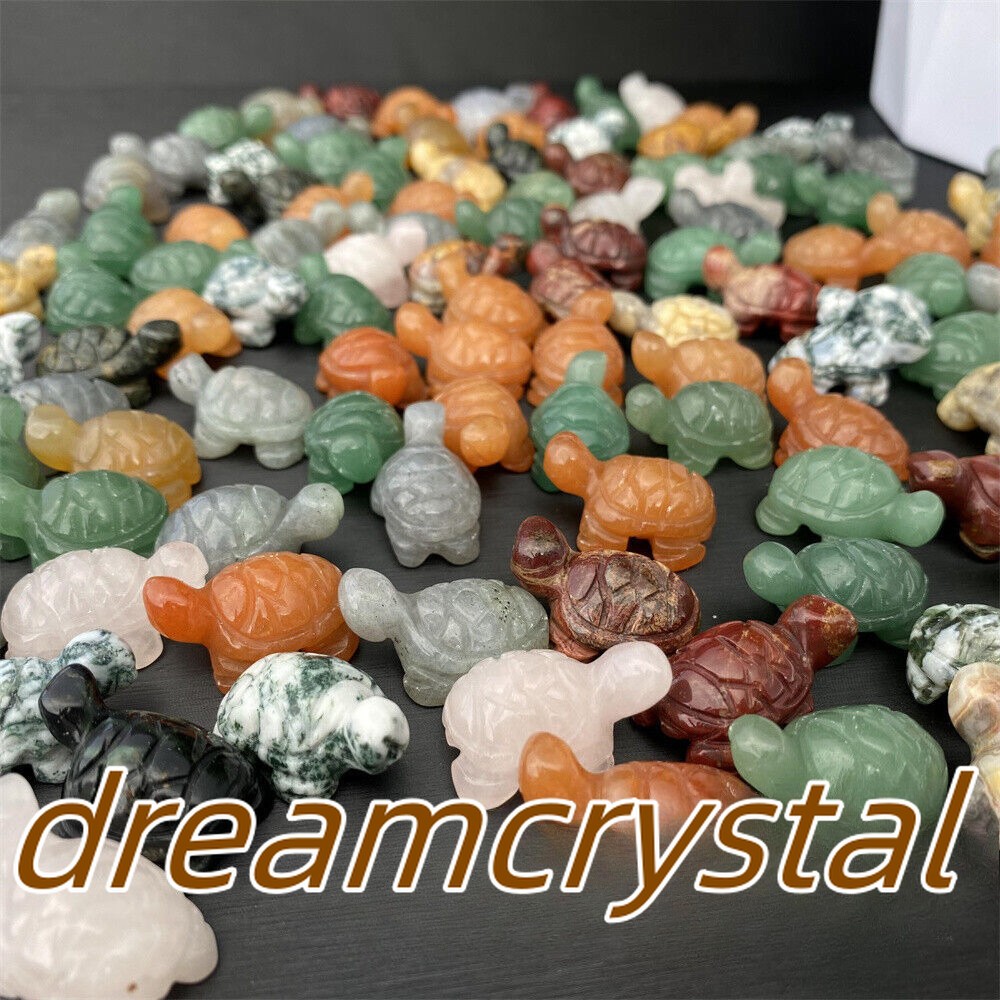 10pcs Mix Natural Quartz Crystal Turtle Carved Mini Crystal Skull Healing Gift