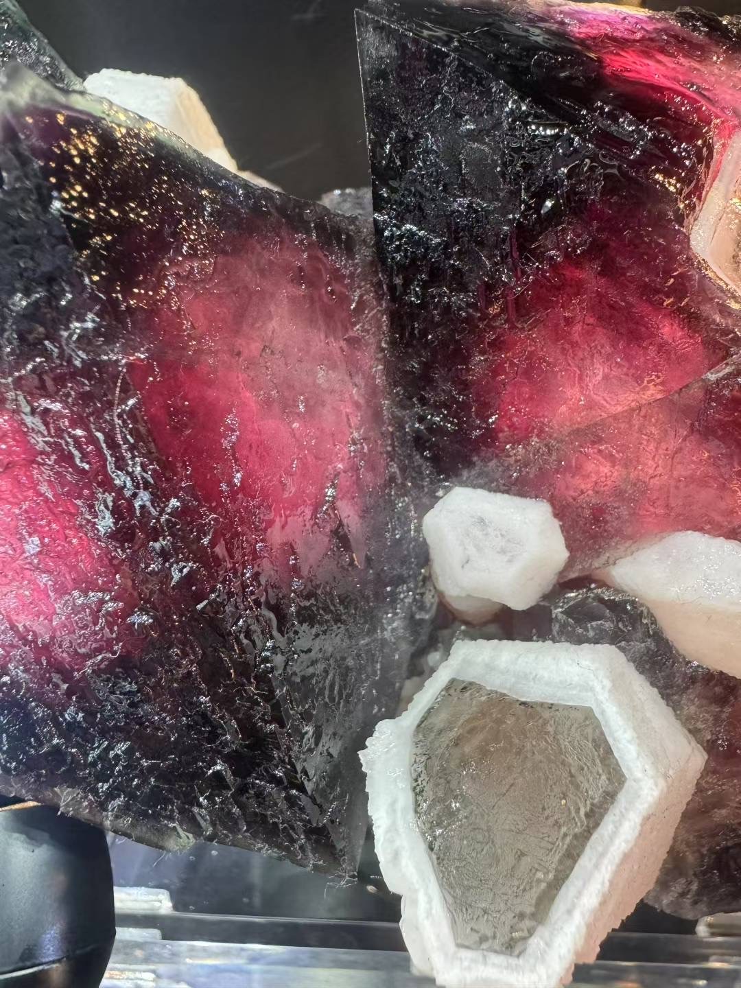 13.5LB Museum level Seven Colored Fluorite and White Crystal Symbiotic Specimen