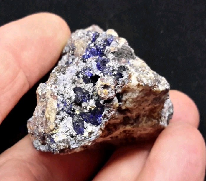 12 Piece AZURITE with QUARTZ and FLUORITE from Sierra Rica, Chihuahua, Mexico