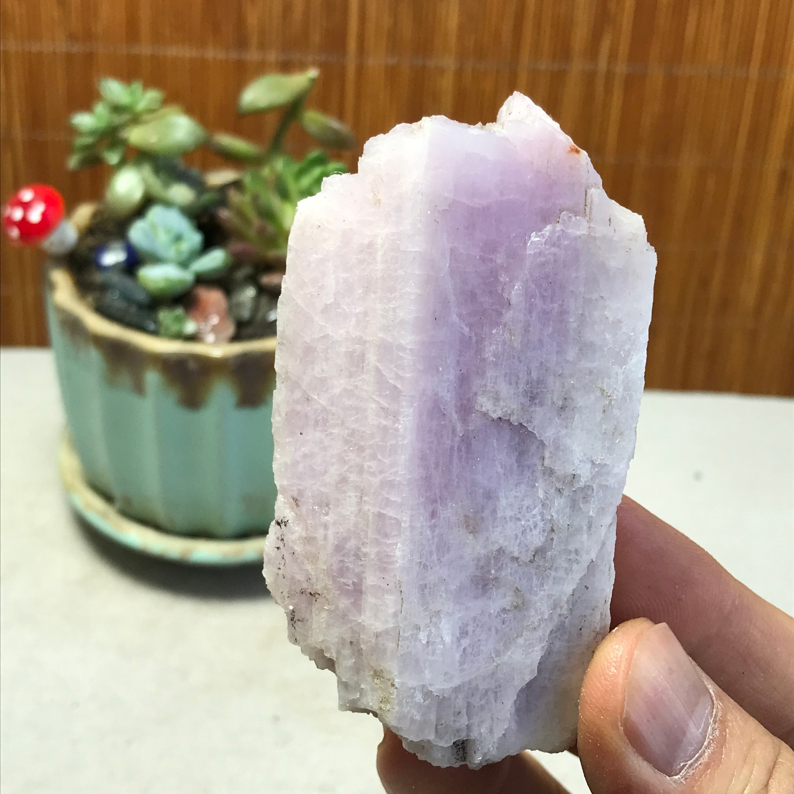 79-40-15mm NATURAL ROUGH KUNZITE PINK SPODUMENE CRYSTALS 109g A5343