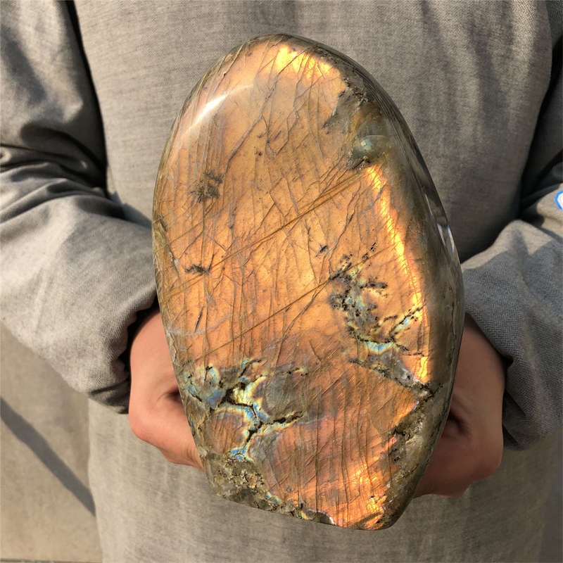 2.49kg Natural Labradorite Quartz Crystal Spectrolite Mineral Reiki healing
