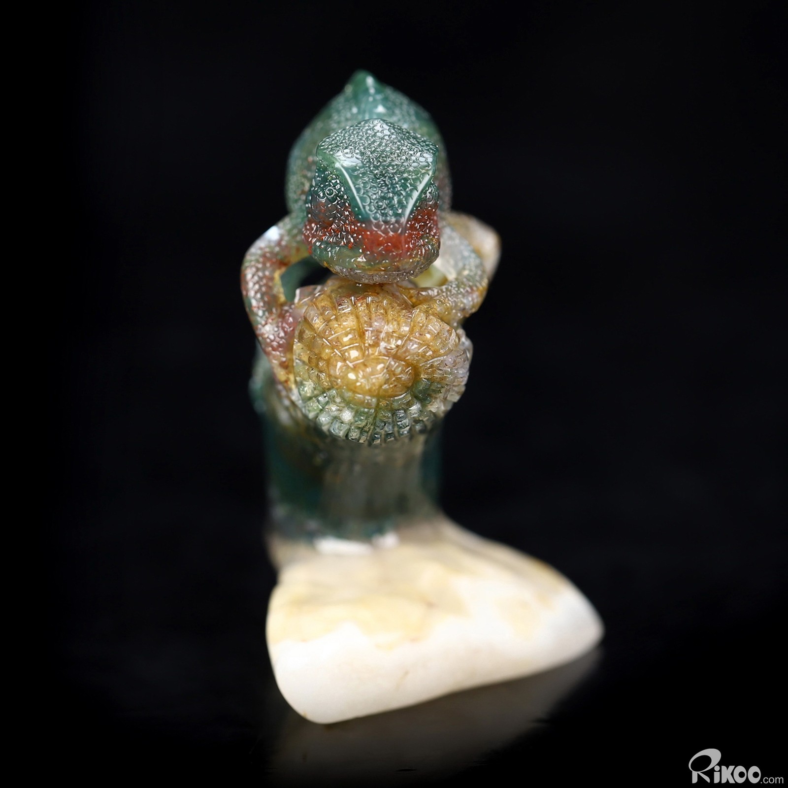 2.0″ Bloodstone Hand Carved Crystal Lizard Sculpture, Crystal Healing