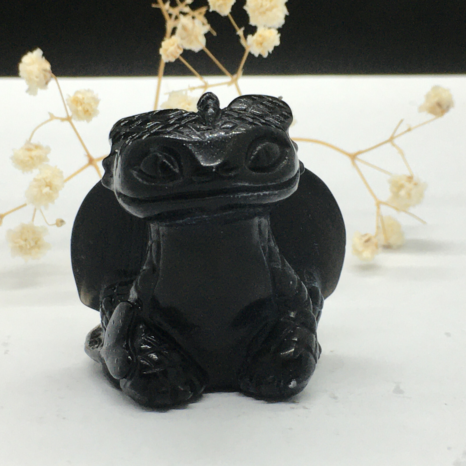 1.5’’ Natural obsidian crystal Quartz carved crystal skull reiki healing 1pc