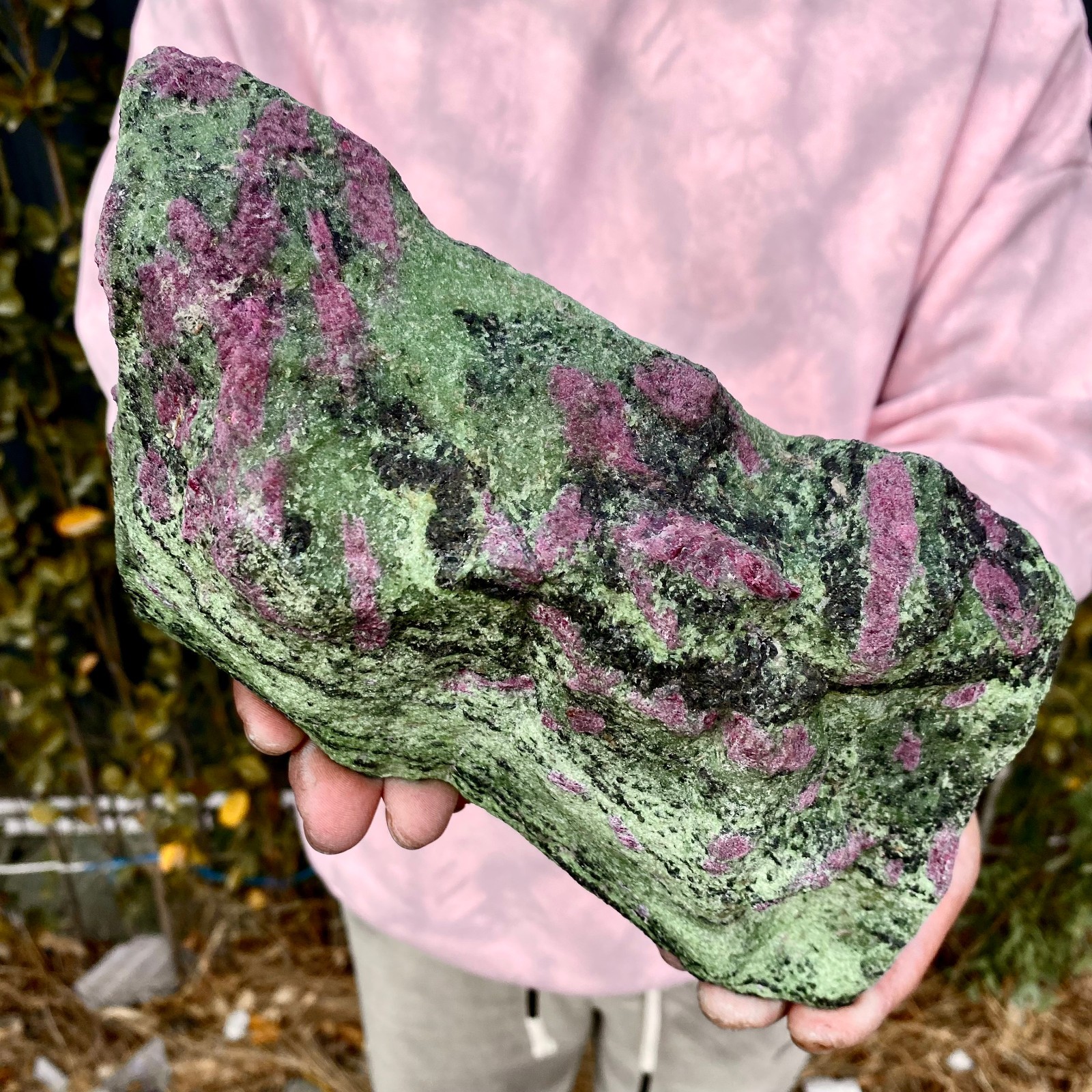 7.05LB Natural green Ruby zoisite (anylite) crystal Chakra mineral Healing Energ