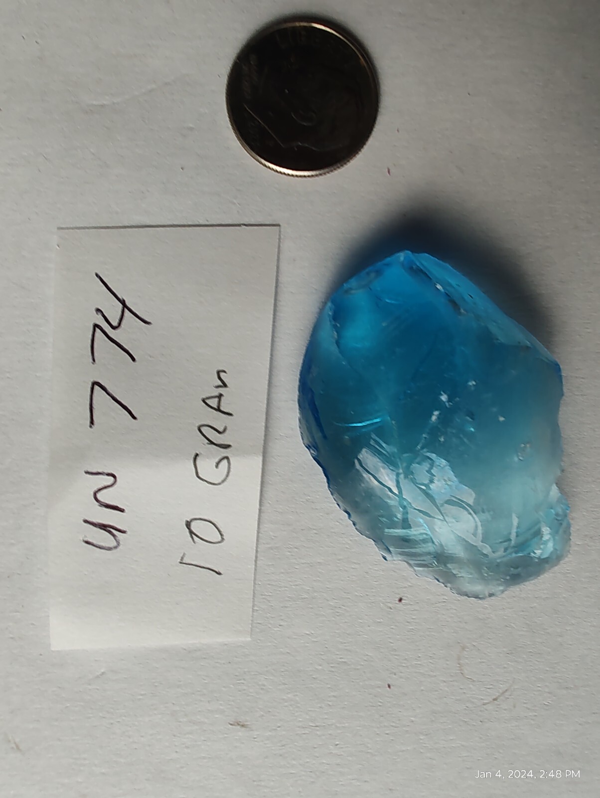 Blue Sky Monatomic andara Crystal Arcturian stone Specimen 10 gram