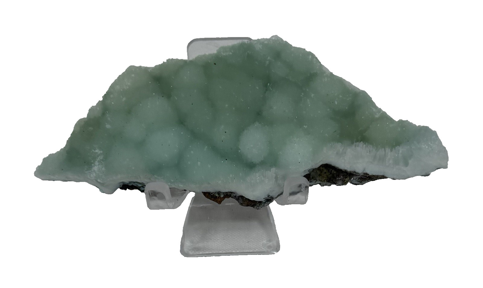100g Blue Aregonite Crystal Raw Specimen Great UV 4.5”x2” Holder Included