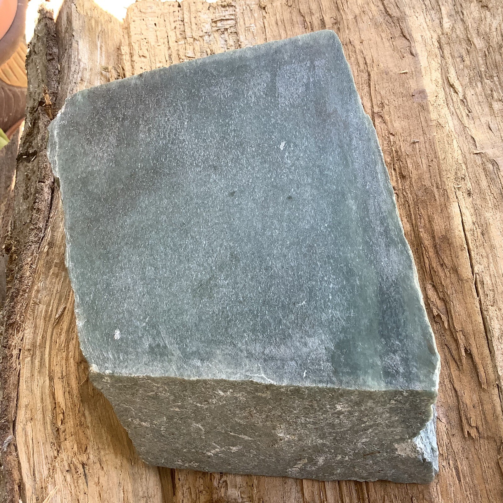 Siberian Jade Block Jelly Green Jadeite Jade Stone Lapidary Siberia 3822g