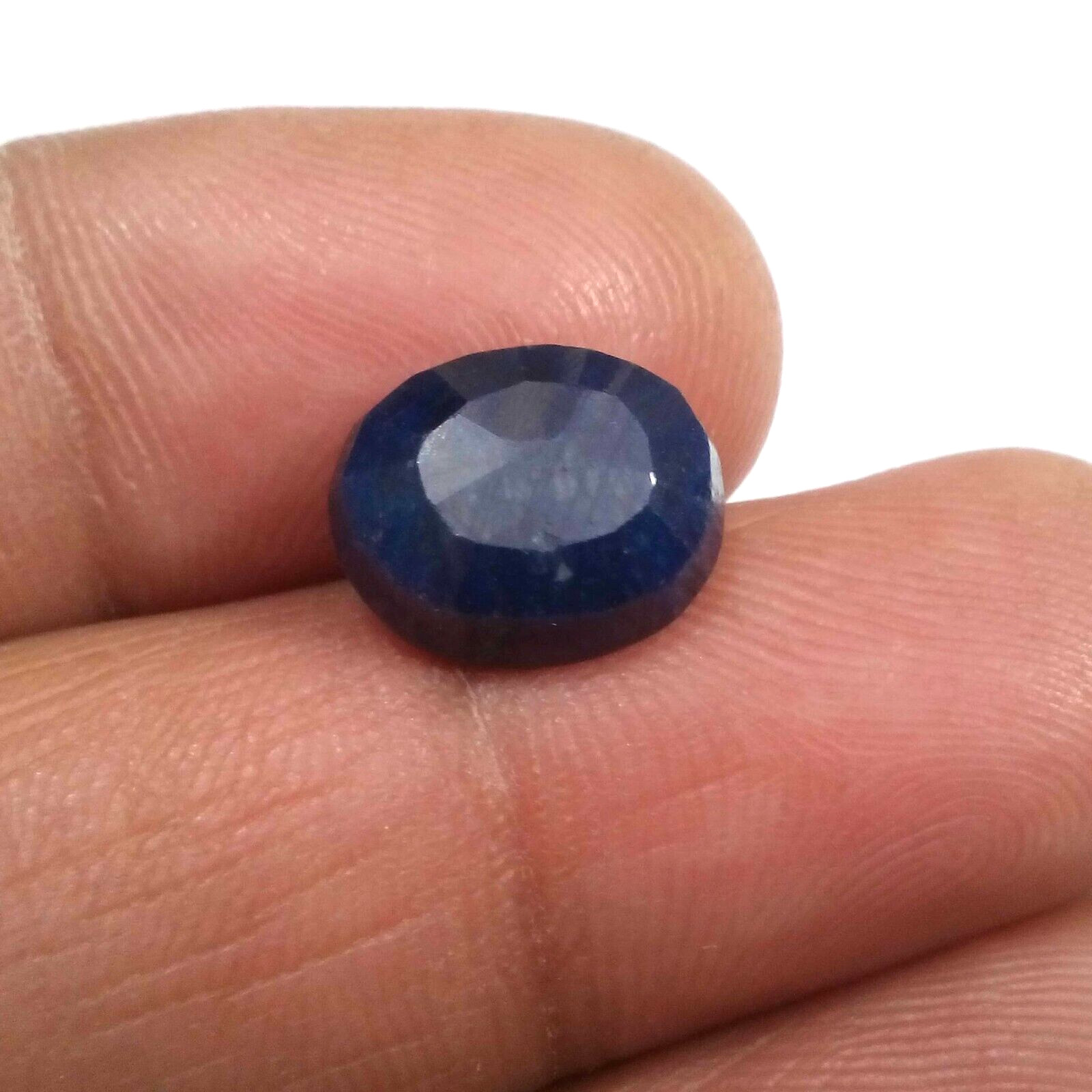 Fabulous Huge Blue Sapphire Faceted Gemstone Oval Shape 7.75 Crt Loose Gemstone
