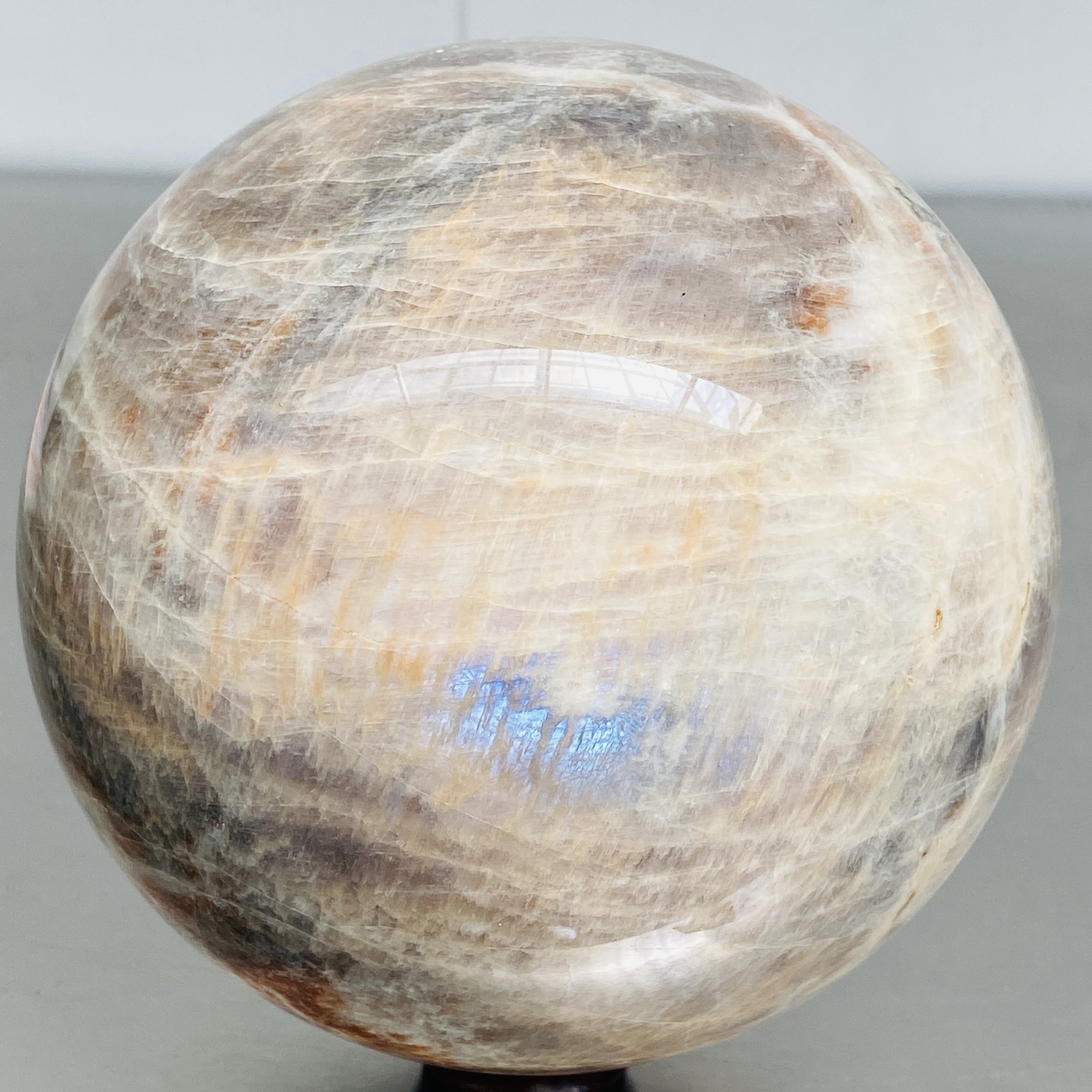 Natural Gray moonstone sphere quartz Crystal ball Healing 3720G (8.2LB)