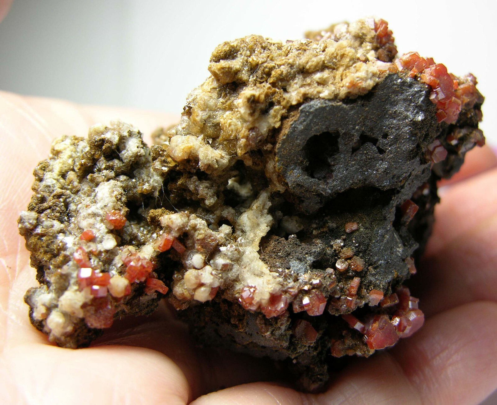 #3 62mm 100% Natural Mexico Honey Orange Vanadinite Cluster Specimen 2 7/16 in