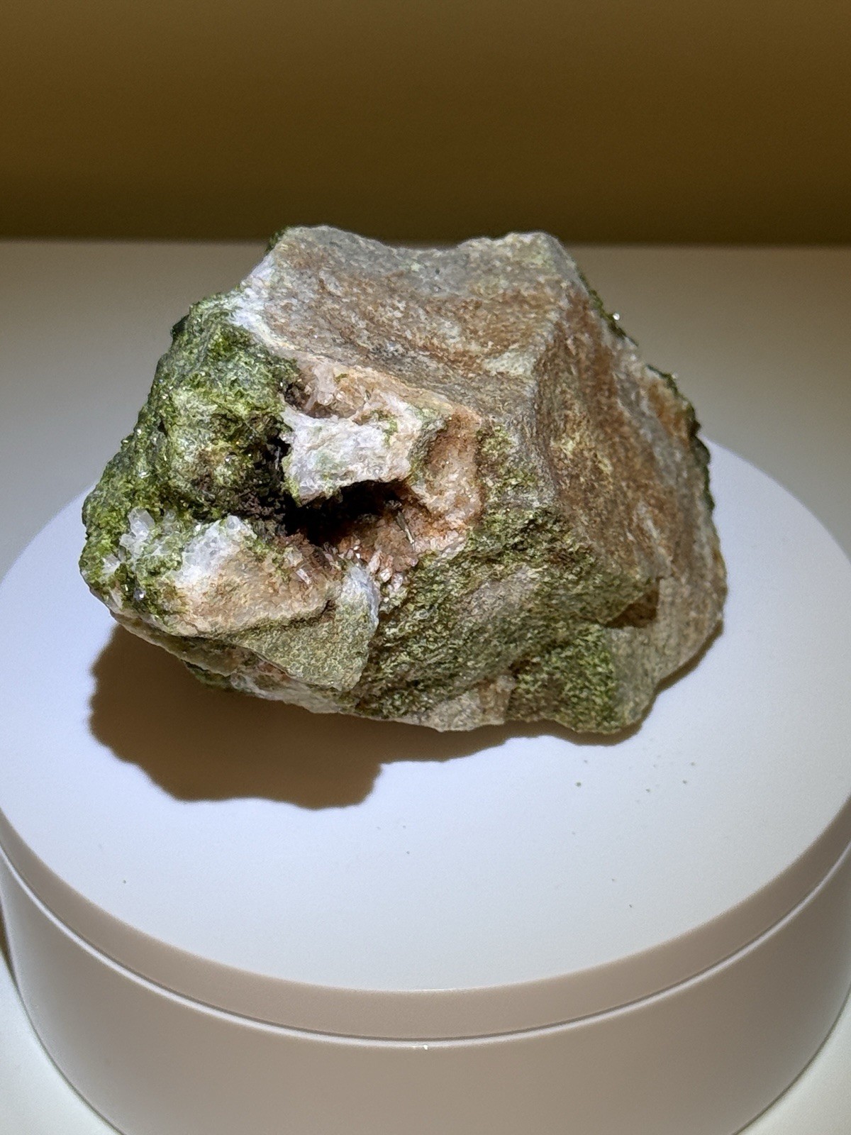 STRIKING Epidote on Matrix Crystal Mineral Specimen – Imilchil, Morocco