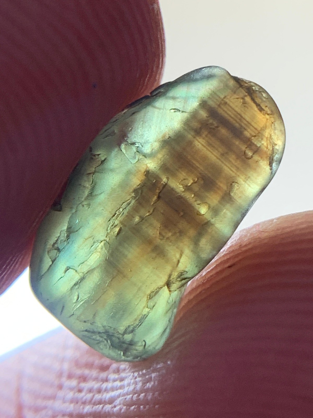 2.45 Crts Natural Stunning Bi Green Brown color Teal Sapphire rough @madagascar