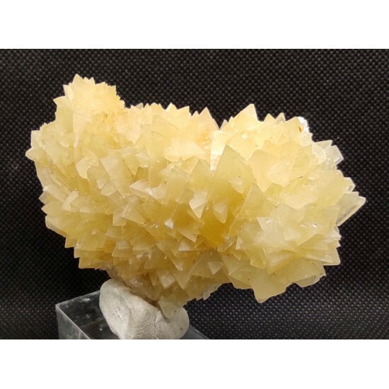 KB: BRIGHT!! FANTASTIC! CALCITE XLS. SW FL. YELLOW/WHITE SW & PHOS. FROM SPAIN