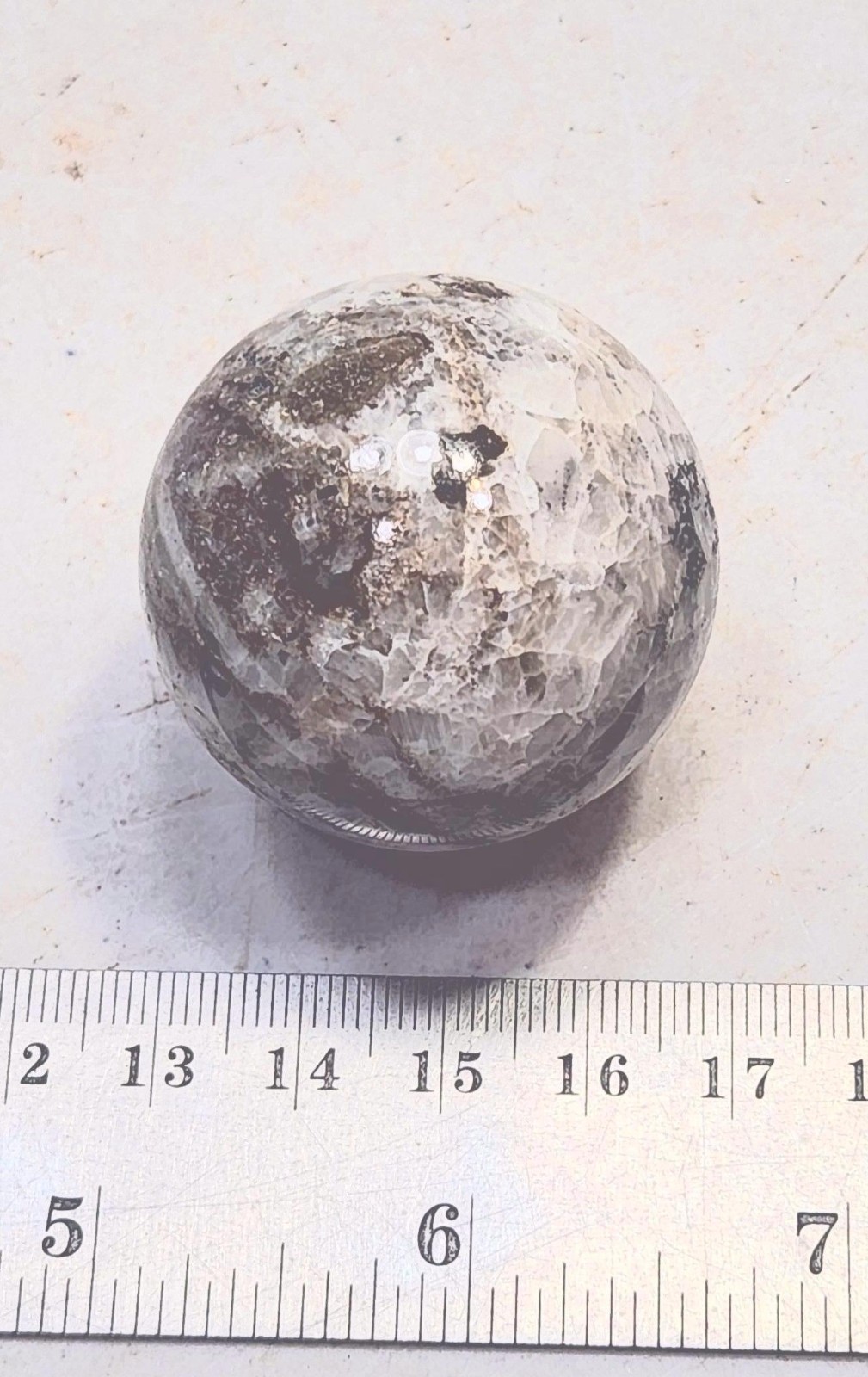 UV Willemite and Calcite 38mm AZ Sphere for Fluorescent Collection or Study 6506